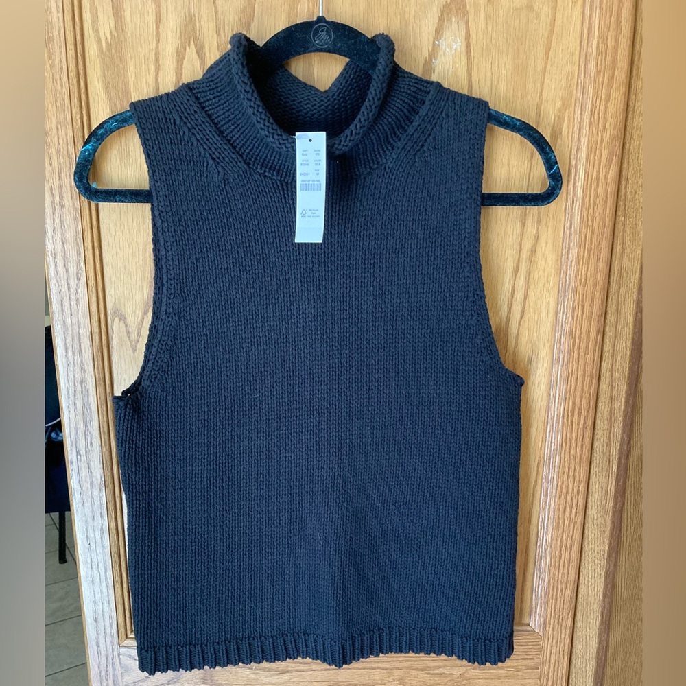 J. Crew Black Sleeveless Knit Top